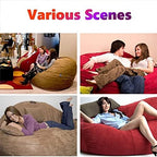 Bean Bag Chair Cover(no Filler),Adults Luxurious Giant 6/7/8ft Huge Bean Bag Chair for Organizing Children Plush Toys or Memory Foam (Color : Light Blue, Size : 8ft)