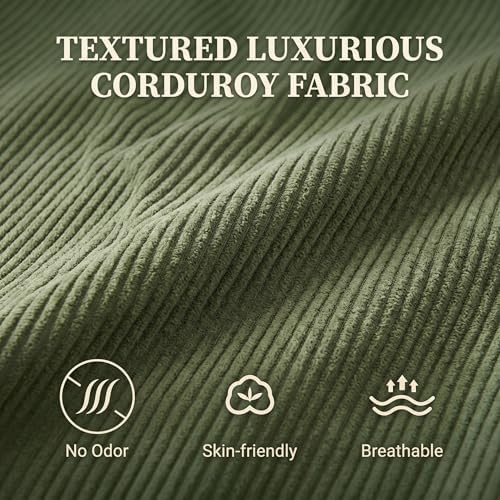 King Corduroy Upholstered Platform Bed with Headboard Wingback, Turtle