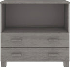 Light Grey Sideboard with Solid Pine Wood and MDF Construction, Modern Storage Cabinet for Living Room or Dining Room, 4-Drawer Furniture Piece with Smooth Finish and Durable
