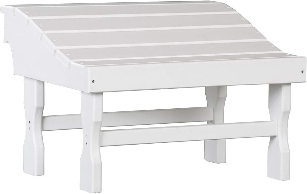 Saving Shepherd 4 Season White Outdoor Ottoman - 100% Recycled Poly Lumber Al...