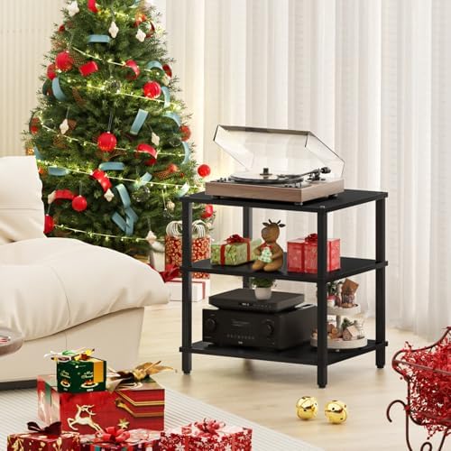 LELELINKY 3-Tier AV Media Player Stand, Stereo Cabinet, Modern Stereo Cabine,...
