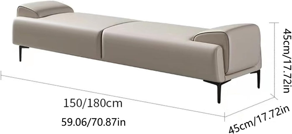 Modern Upholstered Ottoman - End of Bed Stool for Makeup and Bedroom of, Leat...