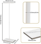 T-Shaped Metal Rack Stand,Modern Clothes Rack With Rock Slab Base,60.3Inch Freestanding Clothing Rack Stand,Suitable For Boutiques, Entryway, Bedroom, Living Room, Hallway, (White, 60.3Inch)