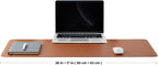 Cork Desk Mat - Dual-Sided Desk Pad for Office and Home - Desk Organization and Accessories - Ideal for Large Mouse Pad and Desk Mats on Top of Desks(Brown,36"x 17")