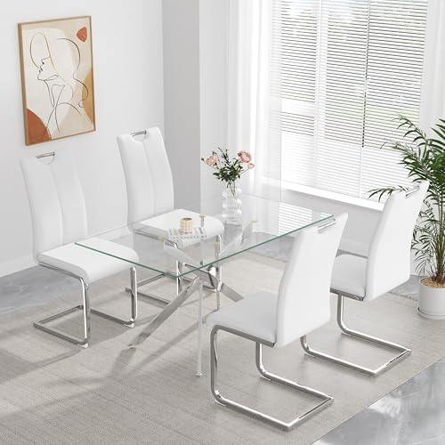 yeag Modern Dining Chairs Set of 4, Kitchen & Kitchen Room Chairs, with S...