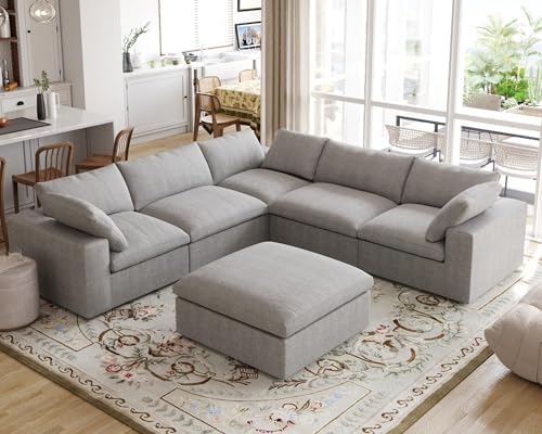 JACH V Shape Couches Sectional for Living Room, Modular Convertible Sofa Couc...