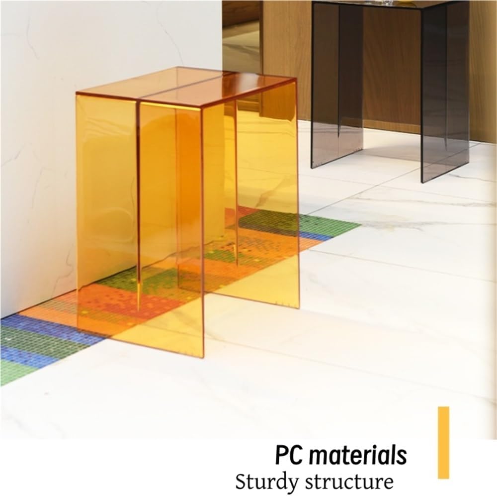 Modern Plastic Side Table, Multi Purpose Foot Stool, Minimalist Bedside Table...