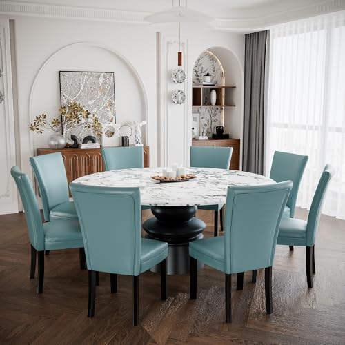 Parsons Solid Wood Dining Chairs Set of 6 with UP High Back, Kitchen Chairs w...