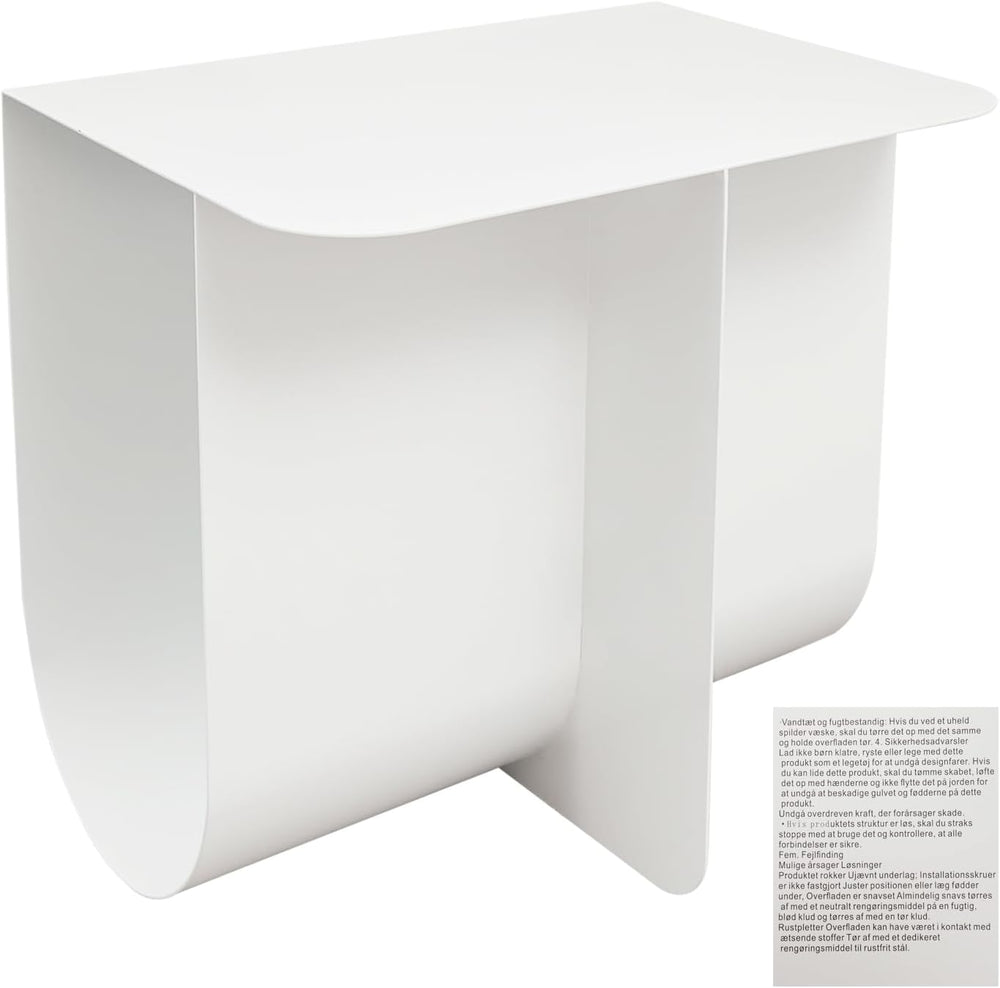 T-Shaped Metal End Table, Modern Side Table Accent Tables for Living Room, Be...