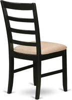 East West Furniture ANPF5-CAP-C 5 Piece Dining Set Includes a Round Kitchen Table with Pedestal and 4 Linen Fabric Upholstered Dining Chairs, 36x36 Inch, Cappuccino