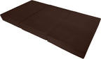 D&D Futon Furniture Trifold Foam Bed, Folding Ottoman Mattress (Brown, Twin Size (6 x 39 x 75))
