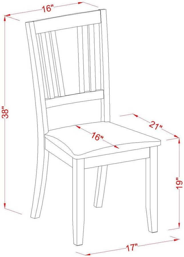 East West Furniture LGDU5-BLK-LC 5 Piece Kitchen Table & Chairs Set Inclu...