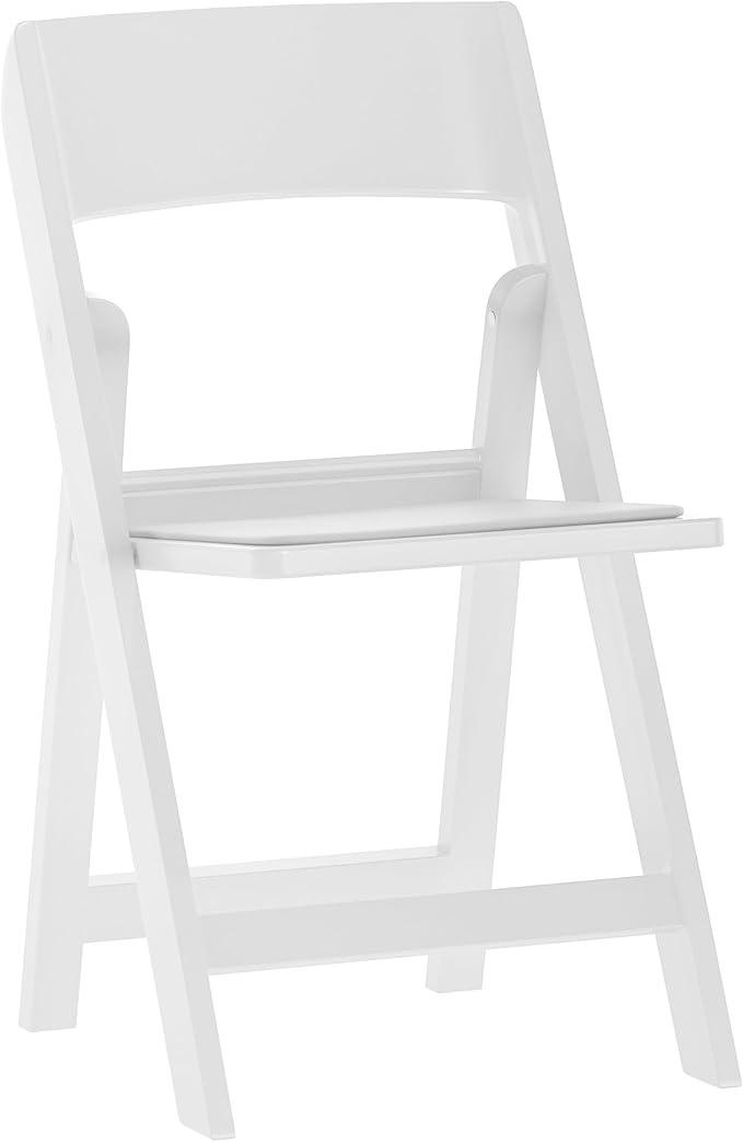 Flash Furniture Hercules Tucker Commercial White Resin Folding Chair - Lightw...