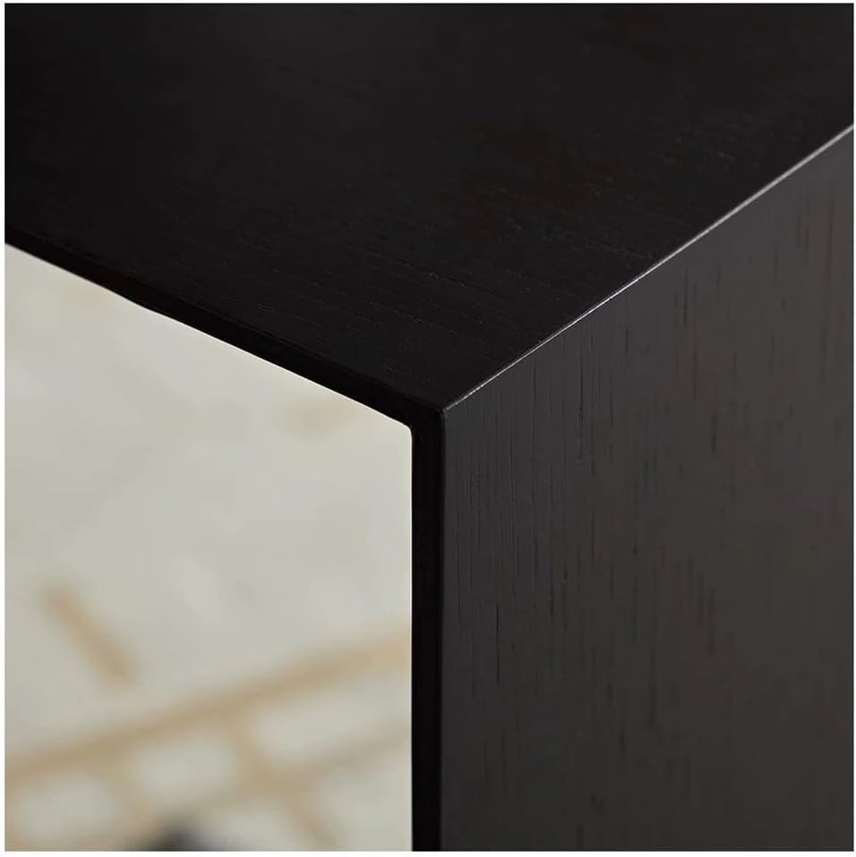 C Shaped End Tables, Solid Wood Side Table, Multipurpose Table for Bedroom, B...