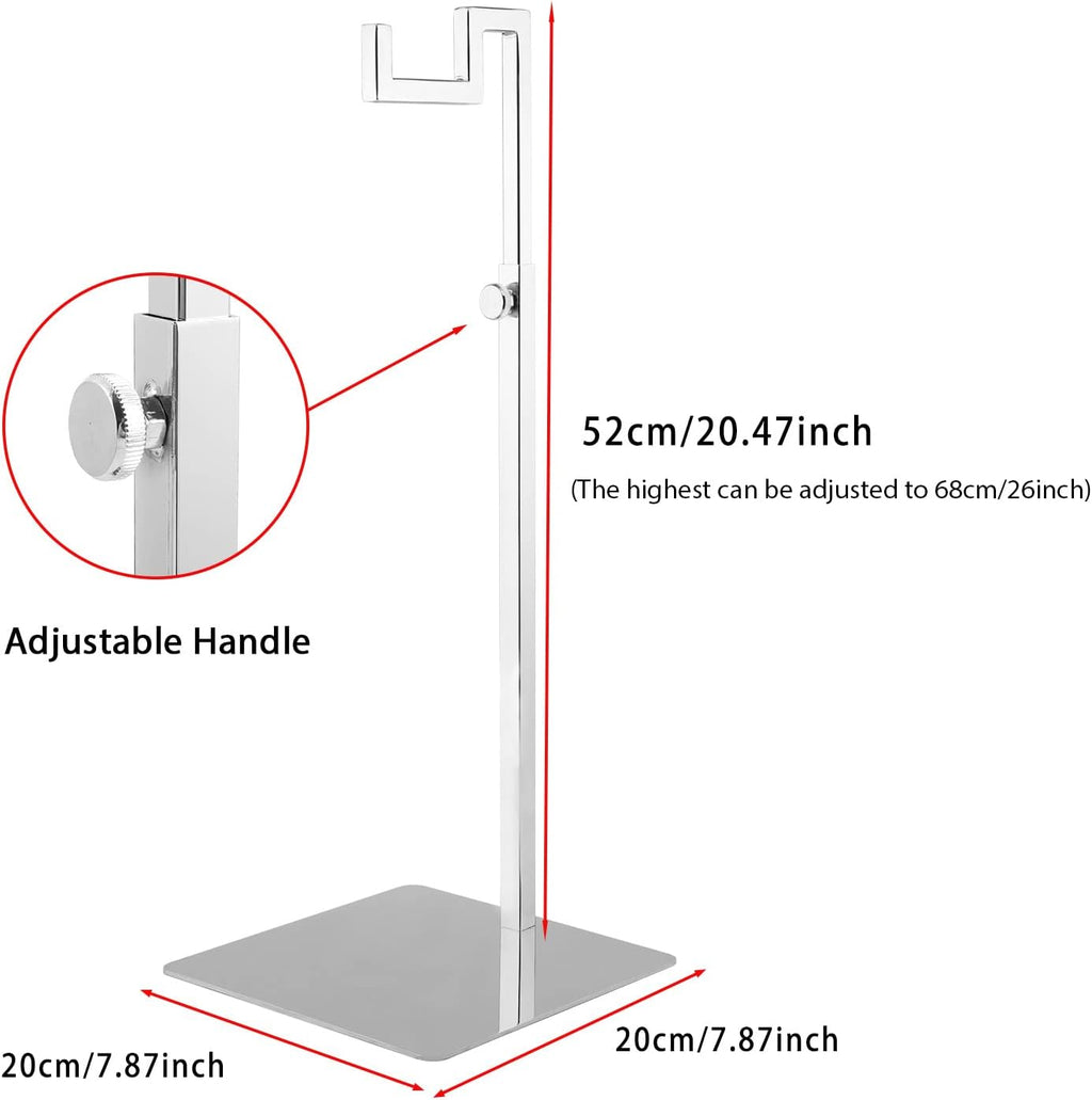 Polmart Countertop Adjustable Hanger Display Stand for Hangbag, Wreath and Crafts, Sliver