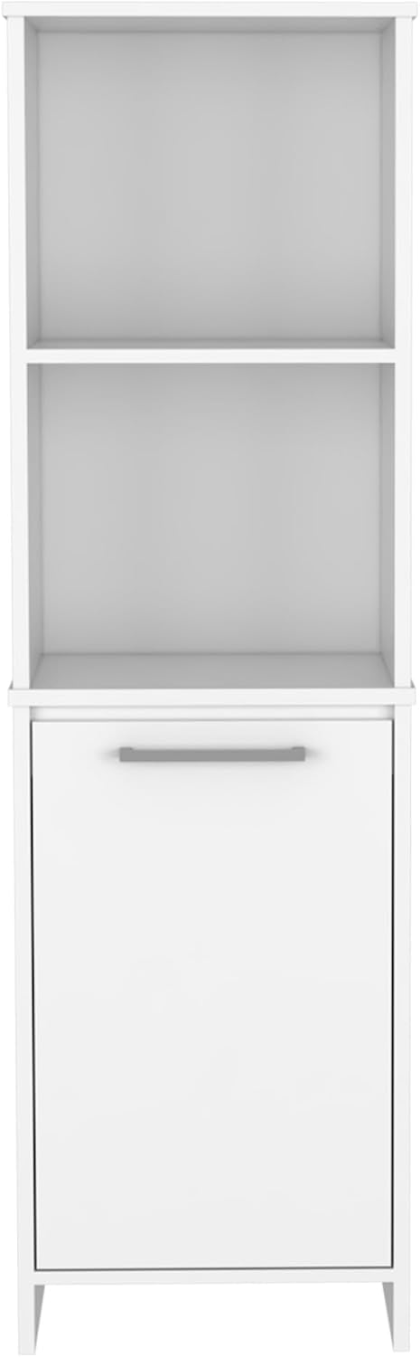 Kitchen Pantry Feery, Single Door Cabinet, Interior and External Shelves, Whi...