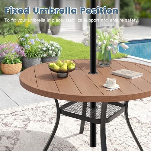 DIFY Outdoor Dining Set for 6, Patio Dining Furniture Set Includes 47.2"...