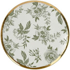 Sweet Water Decor Green Delft Round Trinket Box, Jewelry Storage for Bathroom Counter or Nightstand, Ring Holder for Bridal Shower, Wedding, or Home, Elegant Jewelry Holder & Organizer for Women