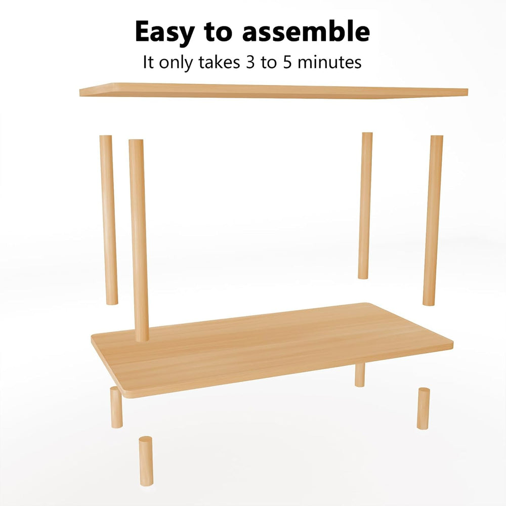 Funecy 2-Tier End Table, Sofa Side Table with Storage, Narrow Side Table, Bed...