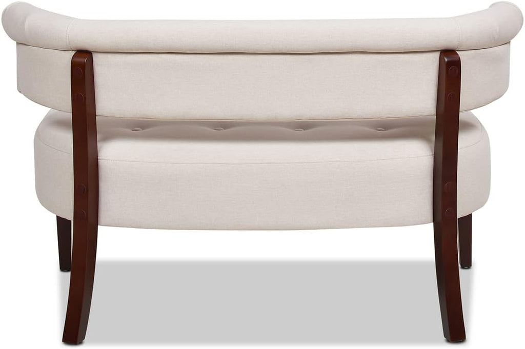 Jennifer Taylor Home Jared Roll Arm Tufted Bench Settee with Back