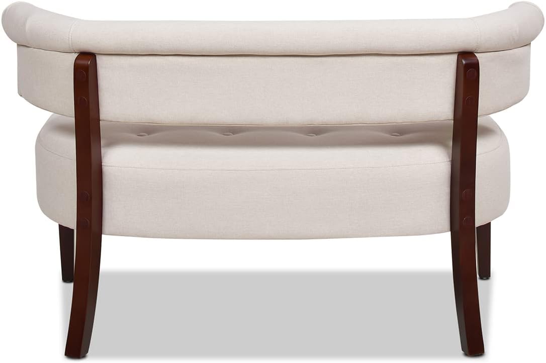 Jennifer Taylor Home Jared Roll Arm Tufted Bench Settee with Back