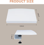 17 inch Corner Desk Connector Platform for Mounting Under-Desk Keyboard Trays on L-Shaped Workstations,Platform Extender Attachment (White)