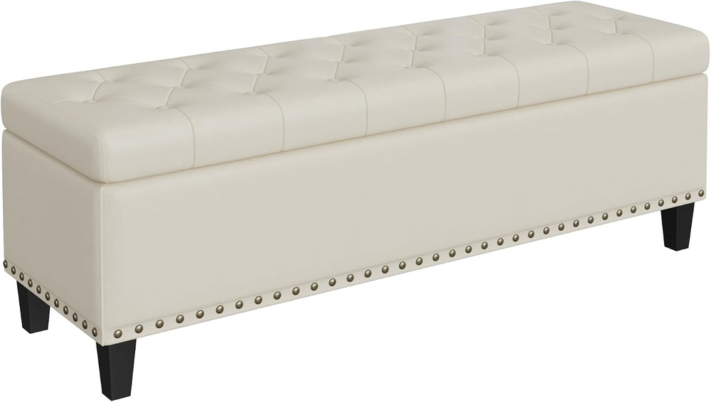 FiveWillowise 51 Inch Storage Ottoman Bench,Large End of Bed Storage Bench | ...