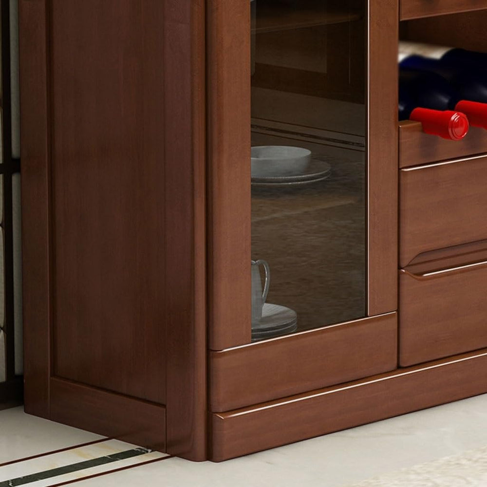 Entryway Cabinet Chinese Solid Wood Wine Cabinet Restaurant Multifunctional D...