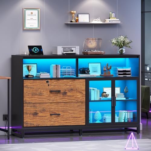 SEDETA 59" Filing Cabinet with Lock Drawers fits Legal Size for Home Off...