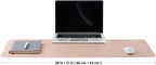 Cork Desk Mat - Dual-Sided Desk Pad for Office and Home - Desk Organization and Accessories - Ideal for Large Mouse Pad and Desk Mats on Top of Desks(Pink,36"x 17")