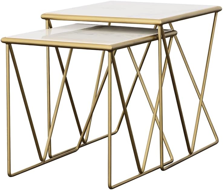 Coaster Home Furnishings - Bette - 2-Piece Nesting Table Set with Marble Tabl...
