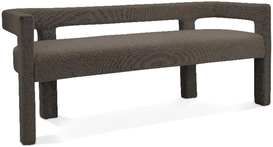 Meridian Furniture 865Brown Athena Collection Modern | Contemporary Boucle Fa...