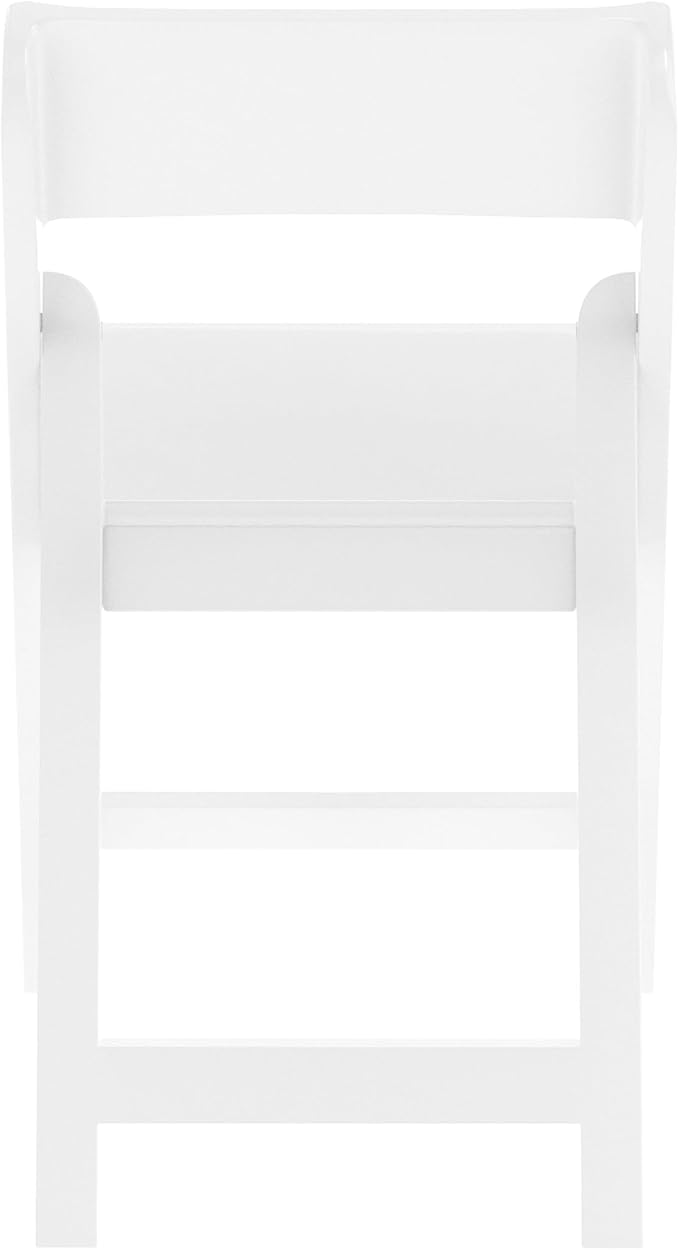 Flash Furniture Hercules Tucker Commercial White Resin Folding Chair - Lightw...