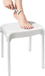 Umimile Shower Stool for Shaving Legs - Fixed Height, Sturdy 330 lb Bath Seat - Anti-Slip Safety Shower Stool for Shaving Legs, Elderly and Disabled, Tool-Free Assembly (Height: 13.8")
