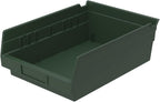 Akro-Mils 30150 12-Inch by 8-Inch by 4-Inch Plastic Nesting Shelf Bin Box, Hunter Green, Case of 12