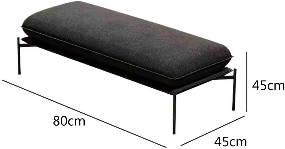 Modern Stainless Steel Bed end Stool Bedroom Resting Clothing Store Fabric Sh...