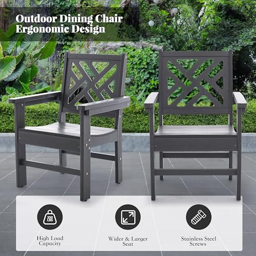 HDPE Dining Table Set for 10,12-Piece Outdoor Table and Chairs Include 10 Din...