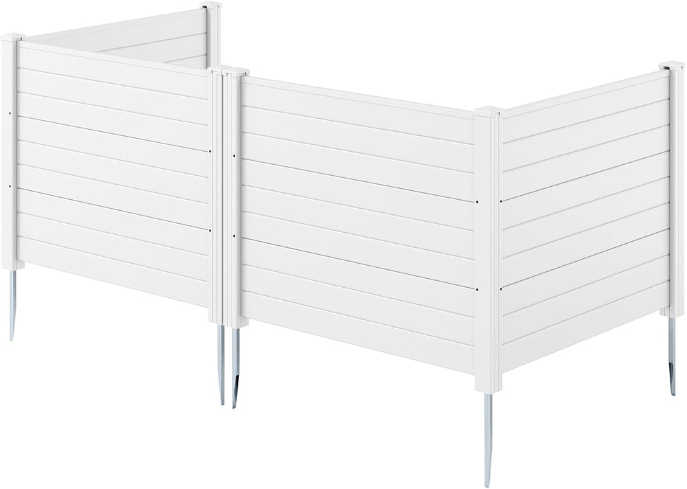 S AFSTAR 4 Panels Outdoor Privacy Fence, 48” x 38” Air Conditioner Fence with...