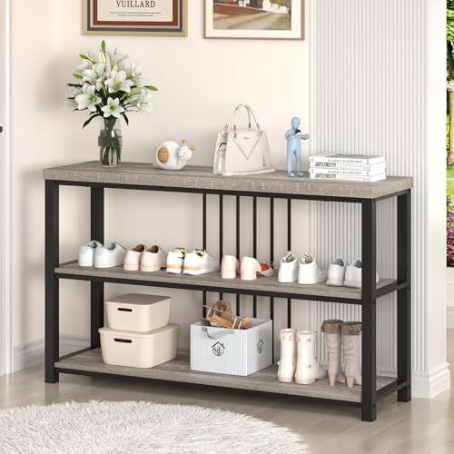 FOLUBAN Console Tables for Entryway, Sofa Table with 3 Tier Storage for Livin...
