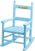 Custom Childrens Rocking Chair, Features Classic Rocker Design and | Hardwood Construction, Blue Finish with Princess Design