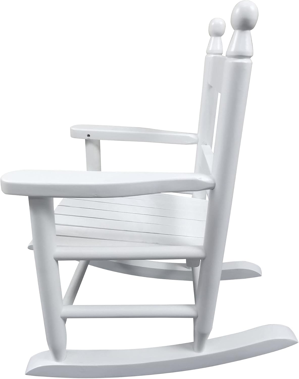White Rocking Chair for Children - Durable Indoor Outdoor Rocker - Suitable for Toddlers and Kids - Enhances Home and Garden Decor