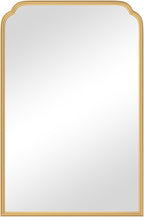 24X36 Inch Gold Mirror for Bathroom, Modern Rounded Corner Rectangle Mirror with Non-Rusting Iron Metal Framed Bathroom Vanity Mirror for Over Sink Wall Decor(Tempered Glass)