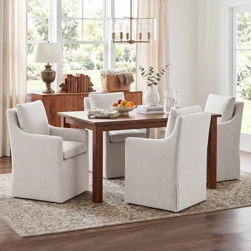 DUHOME Upholstered Dining Chair,Linen Accent Chair for Living Room,Single Sof...