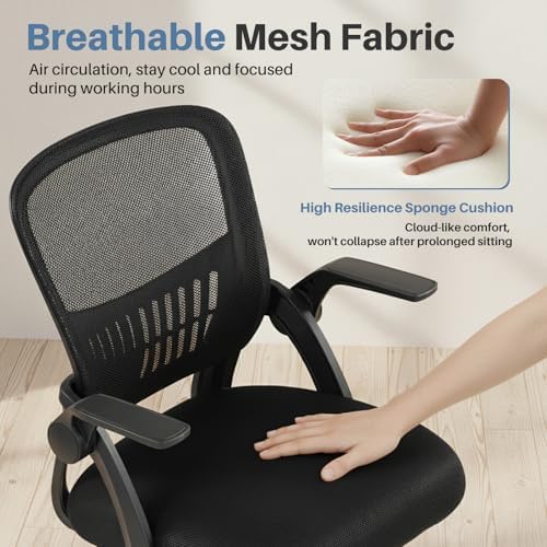 DUMOS Ergonomic Home Office Chair, Lumbar Support Desk Chair | Height Adjusta...