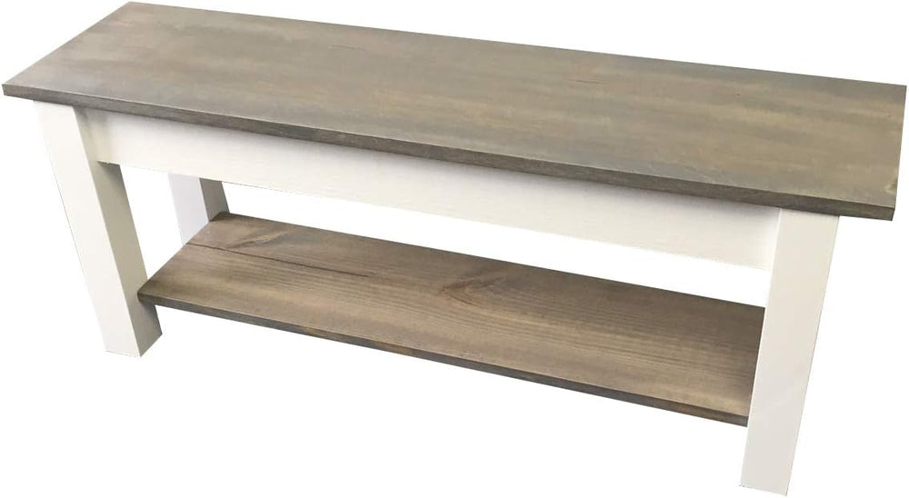 Ezekiel and Stearns Cottage Bench with Shelf (42)