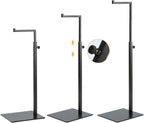 Purse Display Stand - 2 Pack Solid Black Bag Display Rack Stands, Counter Adjustable Height Stainless Steel Purse Handbag Holder Display Stand