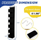6-Tier Over The Door Hanging Organizer - Multi-Purpose Closet Storage Shelf for Bathroom, Bedroom, Nursery, Pantry(Black)