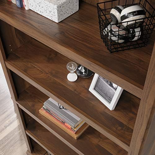 Sauder 5 Tier Book Shelf Wooden Bookcase Multipurpose Bookshelf for Home Offi...