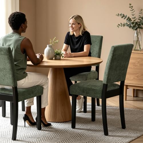 CHUN YI Dining Chairs Set of 8, Upholstered Dining Room Chairs, Modern Farmho...