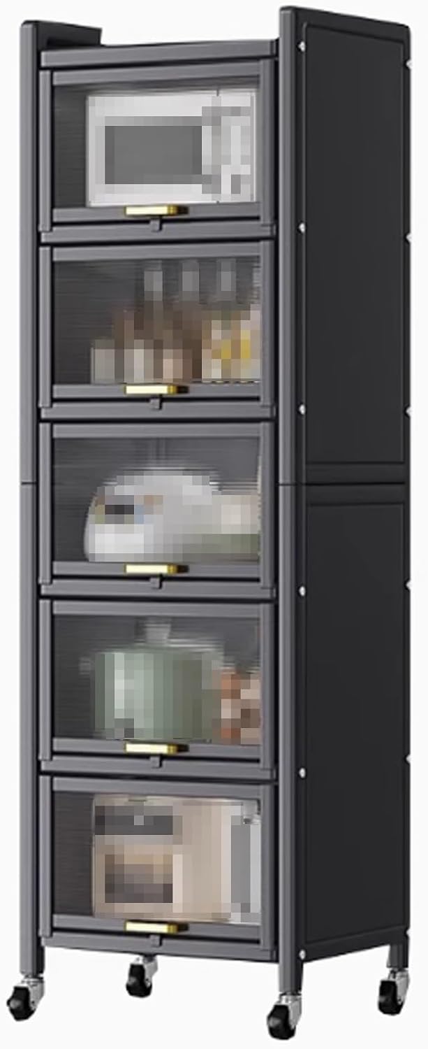 Kitchen Storage Cabinets, Minimum Footprint is Only 35cm Wide, Carbon Steel K...